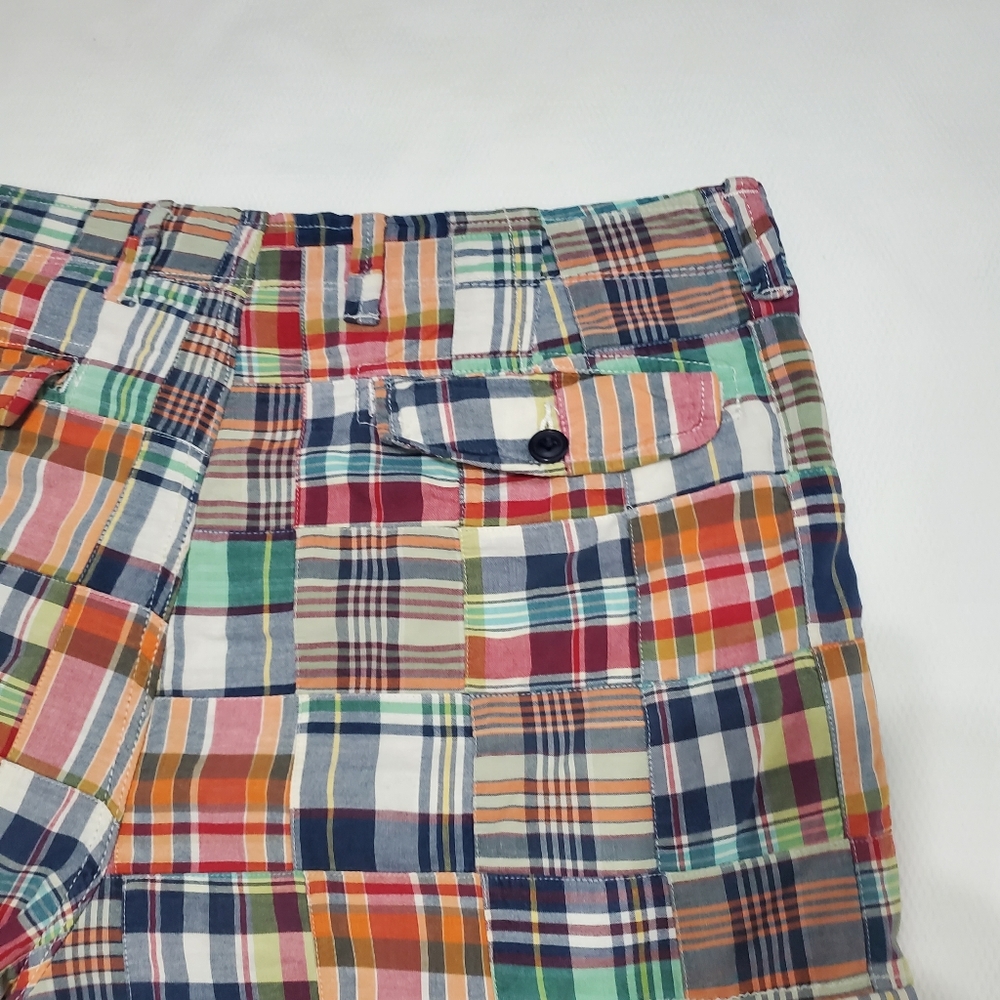 Gap Rugged Short Madras Patchwork Plaid Cargo Sho… - image 4